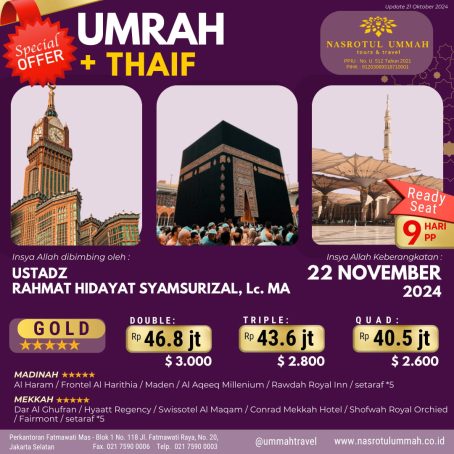 Umroh Plus Thaif - Paket Gold - 9 Hari PP - Image 2