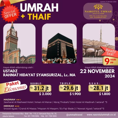 Umroh Plus Thaif - Paket Ekonomis - 9 Hari PP - Image 2