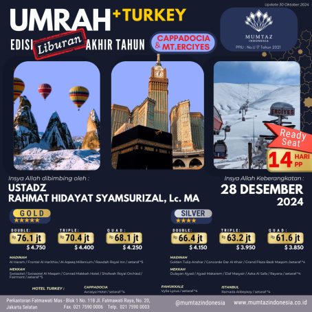 Umroh Plus Turkey bersama Ustadz Rahmat Hidayat Syamsurizal, Lc,. M.A. - Paket Silver - Image 2