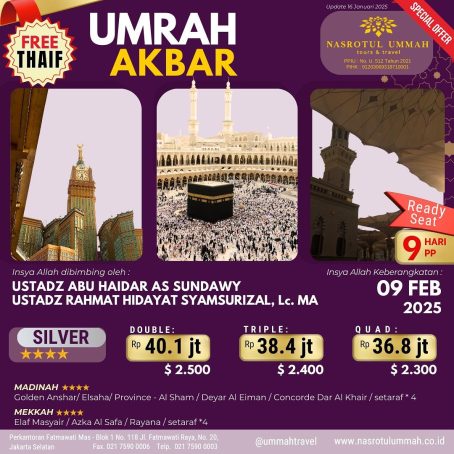 Umroh Akbar Plus Thaif - Paket Silver