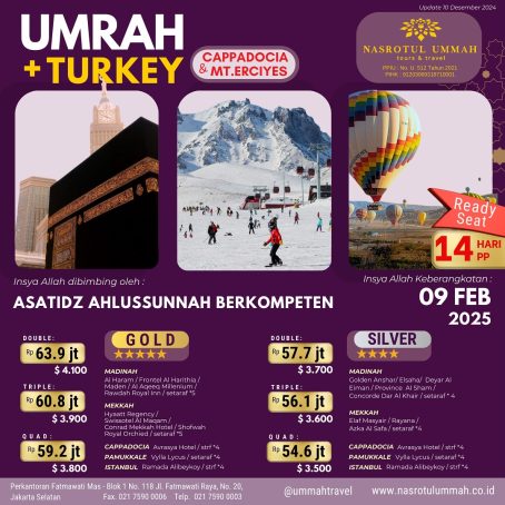 Umroh Plus Turkey - Paket Gold