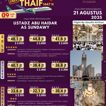 SPECIAL OFFER – UMRAH FREE THAIF 1447 H – 9 HARI PP